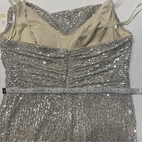 Eliza J long champagne sequin dress. - Picture 14 of 17